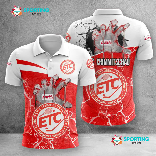 Eispiraten Crimmitschau Poloshirt Handabdruck Design