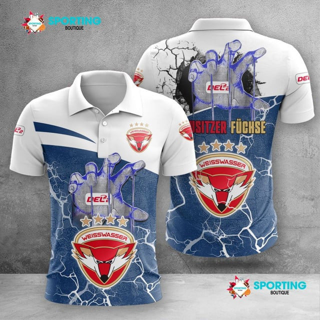Lausitzer Füchse Poloshirt Handabdruck Design