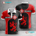 Düsseldorfer EG Poloshirt Waben Design Teamfarben