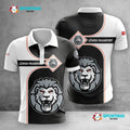 Löwen Frankfurt Poloshirt Waben Design Teamfarben