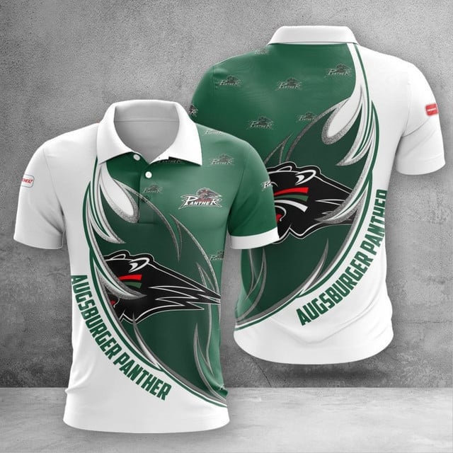 Augsburger Panther Poloshirt Feuer Design Teamfarben