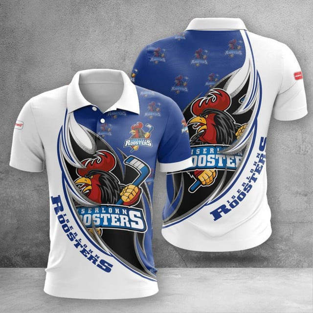 Iserlohn Roosters Poloshirt Feuer Design Teamfarben