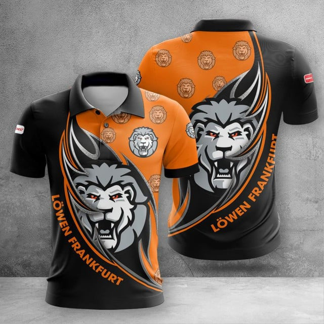 Löwen Frankfurt Poloshirt Feuer Design Teamfarben