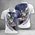 EC Kassel Huskies Poloshirt Farbkombination des Feuermuster Teams