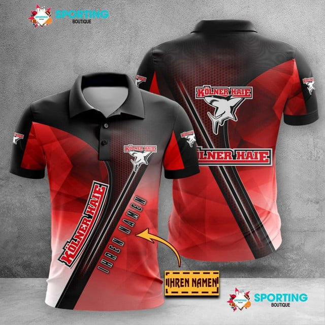 Kölner Haie Poloshirt mit individuellem Namen Moderner Sportlicher Stil