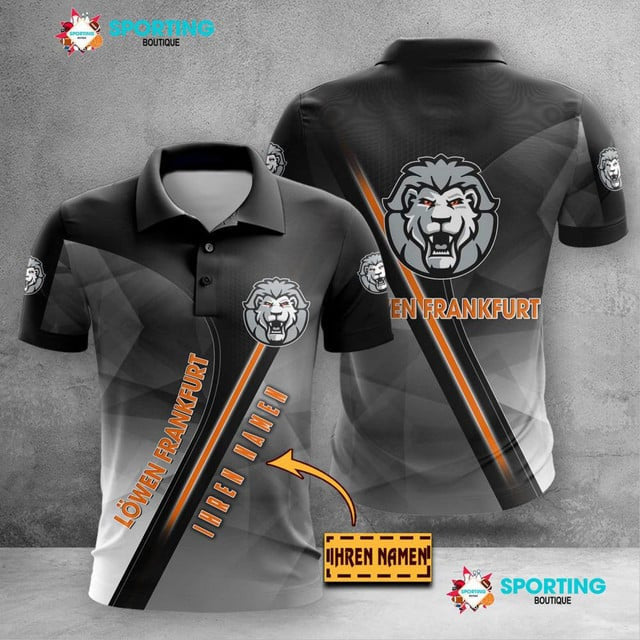 Löwen Frankfurt Poloshirt mit individuellem Namen Moderner Sportlicher Stil