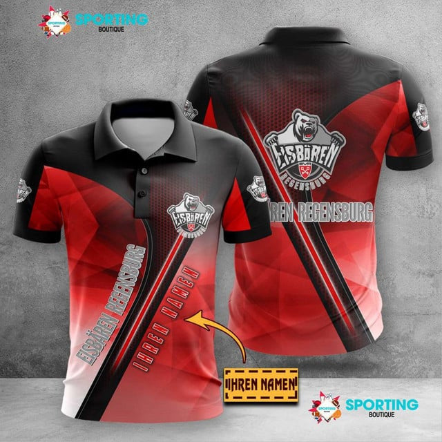 Eisbären Regensburg Poloshirt mit individuellem Namen Moderner Sportlicher Stil