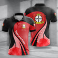 Bayer 04 Leverkusen Poloshirt Moderner Geometrischer Stil mit individuellem Namen