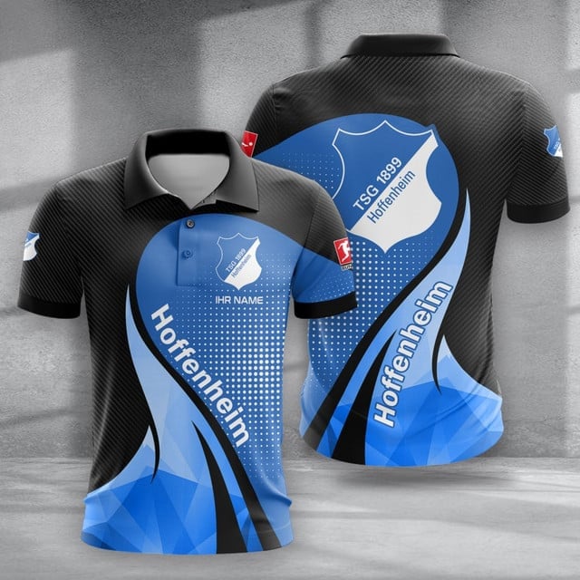 TSG 1899 Hoffenheim Poloshirt mit individuellem Namen Moderner Geometrischer Stil