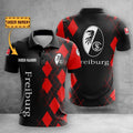 SC Freiburg Poloshirt Rauten Design mit individuellem Namen