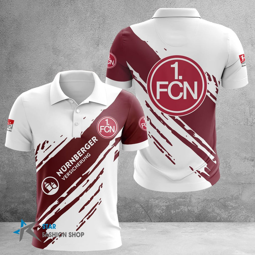 1. FC Nürnberg Poloshirt Farbspritzer Design