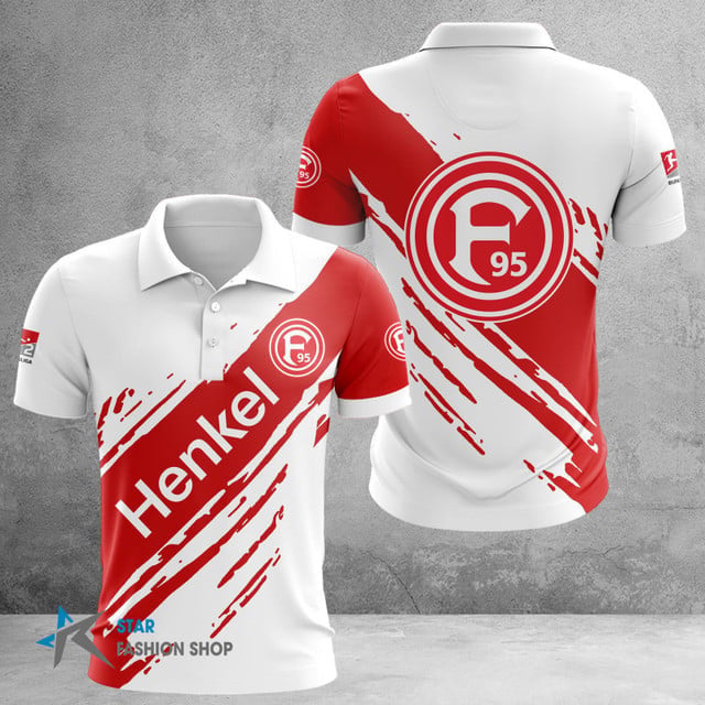 Fortuna Düsseldorf Poloshirt Farbspritzer Design