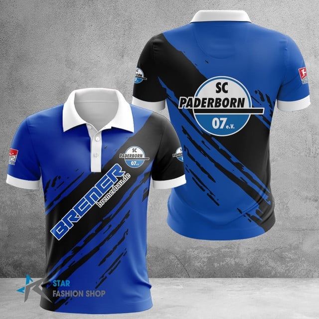SC Paderborn 07 Poloshirt Farbspritzer Design