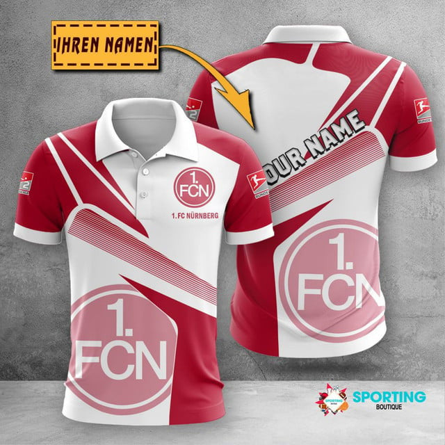 FC Nürnberg Poloshirt Geometrischer Passender Stil mit individuellem Namen