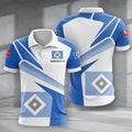Hamburger SV Poloshirt mit individuellem Namen Geometrischer Passender Stil