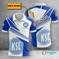 Karlsruher SC Poloshirt mit individuellem Namen Geometrischer Passender Stil