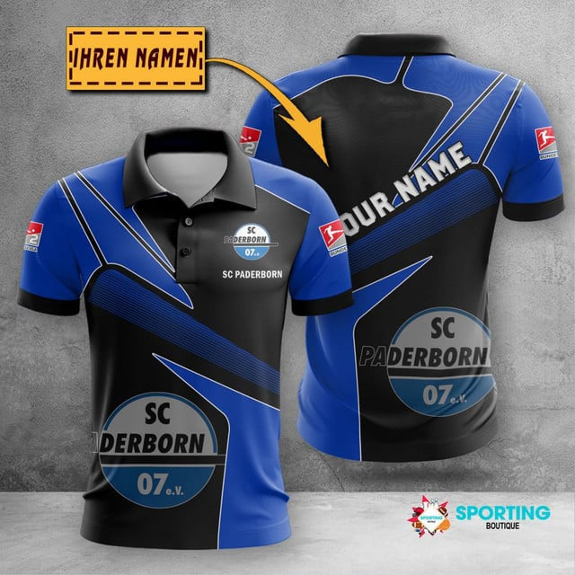 SC Paderborn 07 Poloshirt Geometrischer Passender Stil mit individuellem Namen