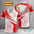 Hallescher FC Poloshirt mit individuellem Namen Geometrischer Passender Stil