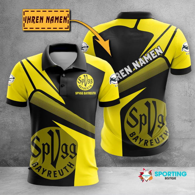 SpVgg Bayreuth 1921 Poloshirt Geometrischer Passender Stil mit individuellem Namen