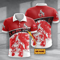 FC Köln Poloshirt mit individuellem Namen Hexagon Schuppen Design