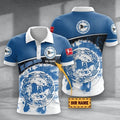 DSC Arminia Bielefeld Poloshirt mit individuellem Namen Hexagon Schuppen Design