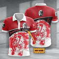 SC Freiburg Poloshirt Hexagon Schuppen Design mit individuellem Namen