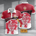 VfB Stuttgart Poloshirt Hexagon Schuppen Design mit individuellem Namen