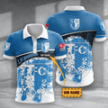 FC Magdeburg Poloshirt mit individuellem Namen Hexagon Schuppen Design