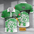 Hannover 96 Poloshirt mit individuellem Namen Hexagon Schuppen Design