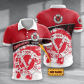 Viktoria Köln 1904 Poloshirt mit individuellem Namen Hexagon Schuppen Design