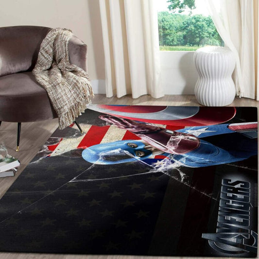 Avengers Marval Die Kraft Von Captain Teppich
