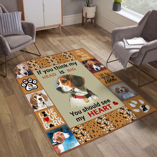 Beagle Love It 3D angepasst Teppich