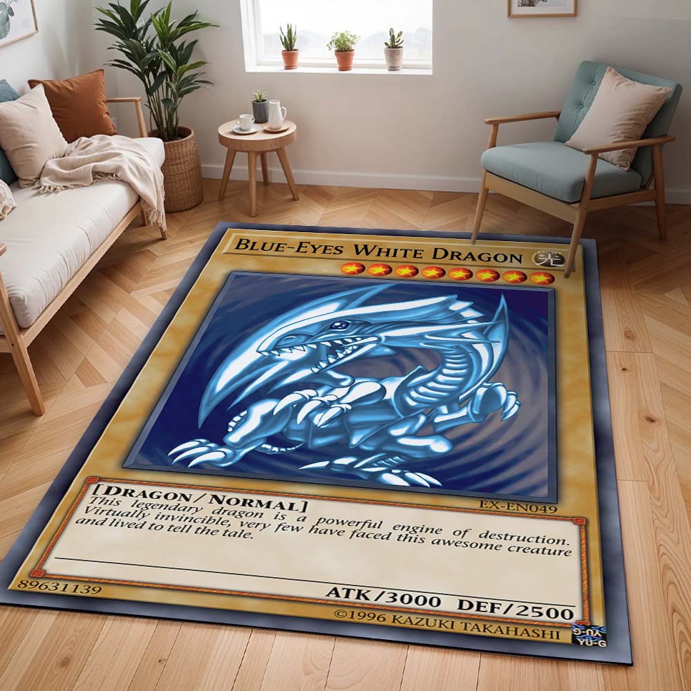 Blauäugiger Weißer Drache Teppich