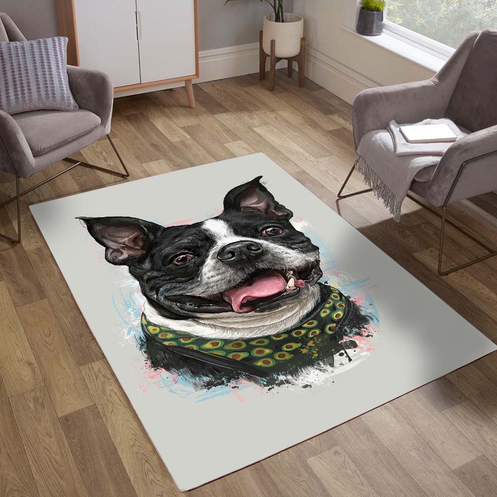 Boston Terrier Dog 2 Teppich