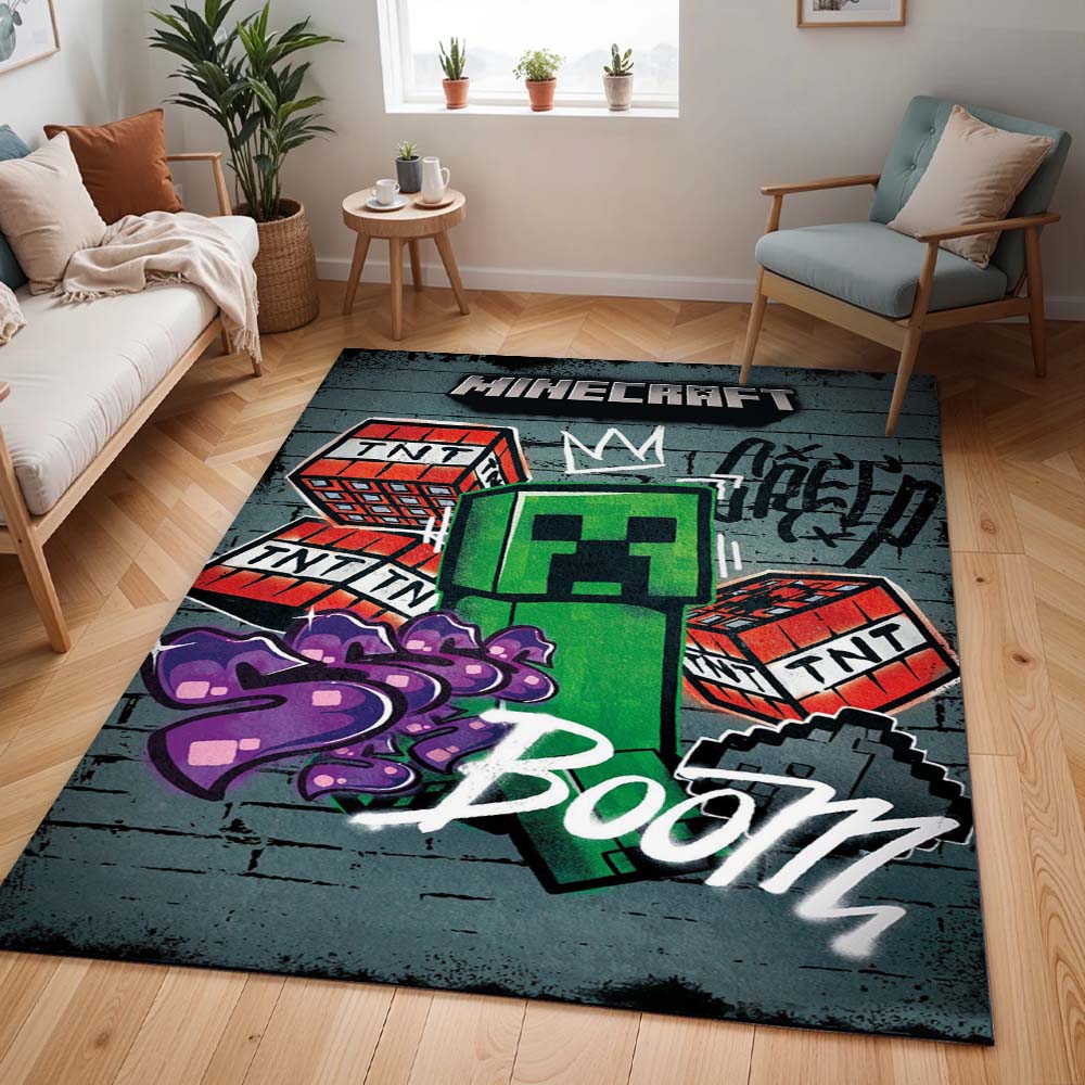 Creeper in Minecraft TNT Explosion Teppich TOK