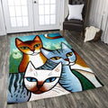 Drei große Katzen Teppich