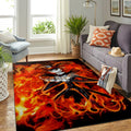 Feuer Jack Skellington Weihnachten Halloween Teppich