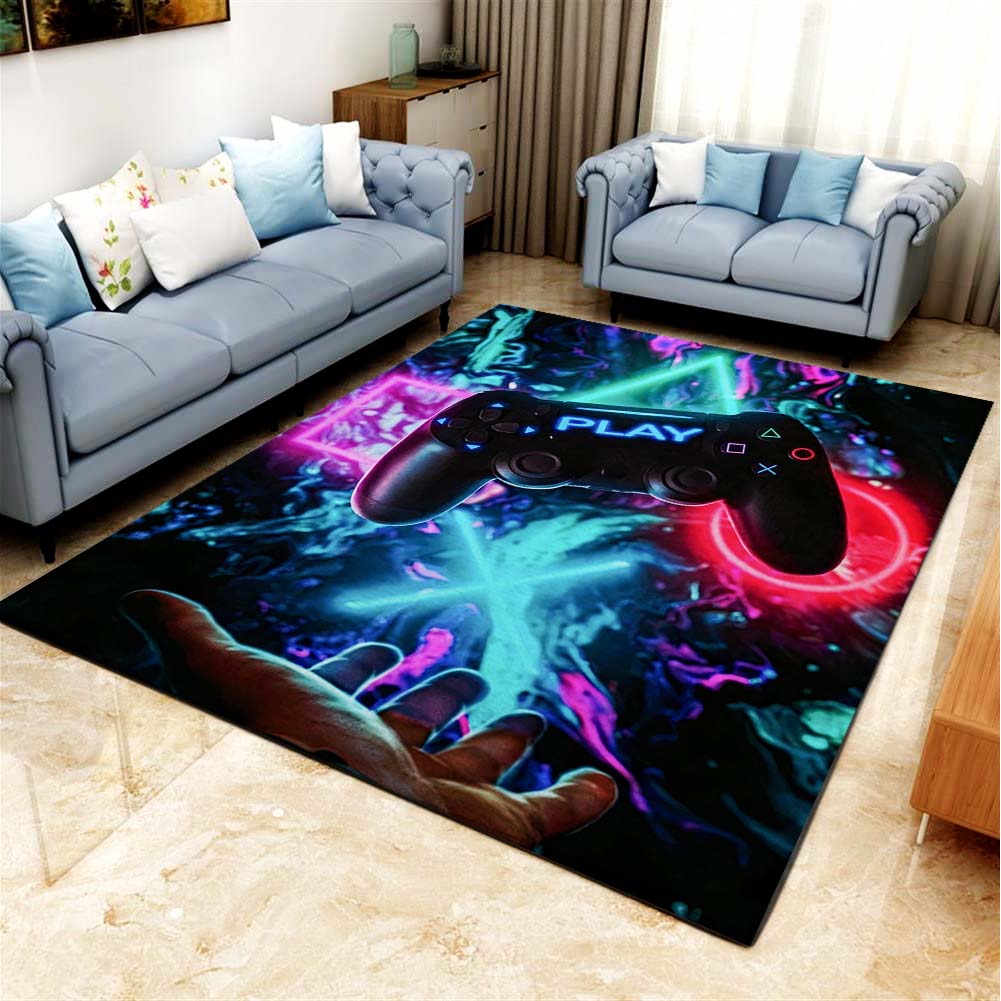 Gaming Neon Game Room Teppich Wohnzimmer Küchenteppich Teppichboden
