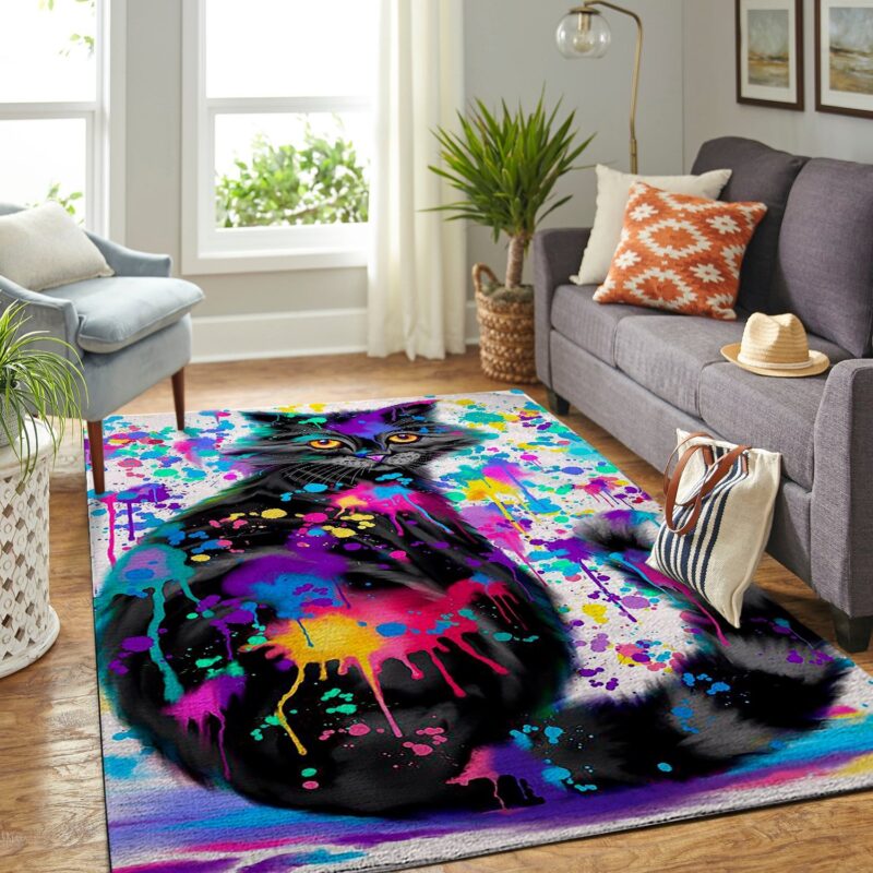 Malen Sie mit bunter Katze Teppich