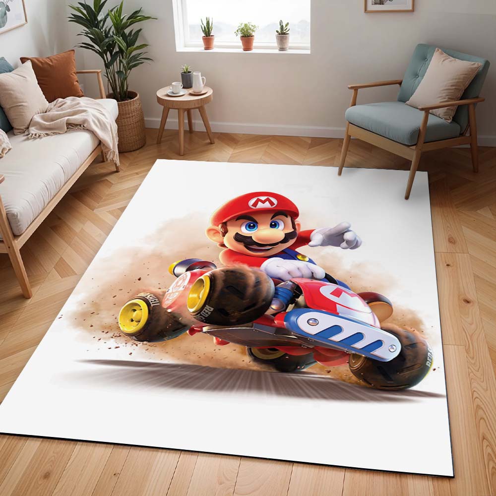 Mario In Mario Kart Welt Teppich