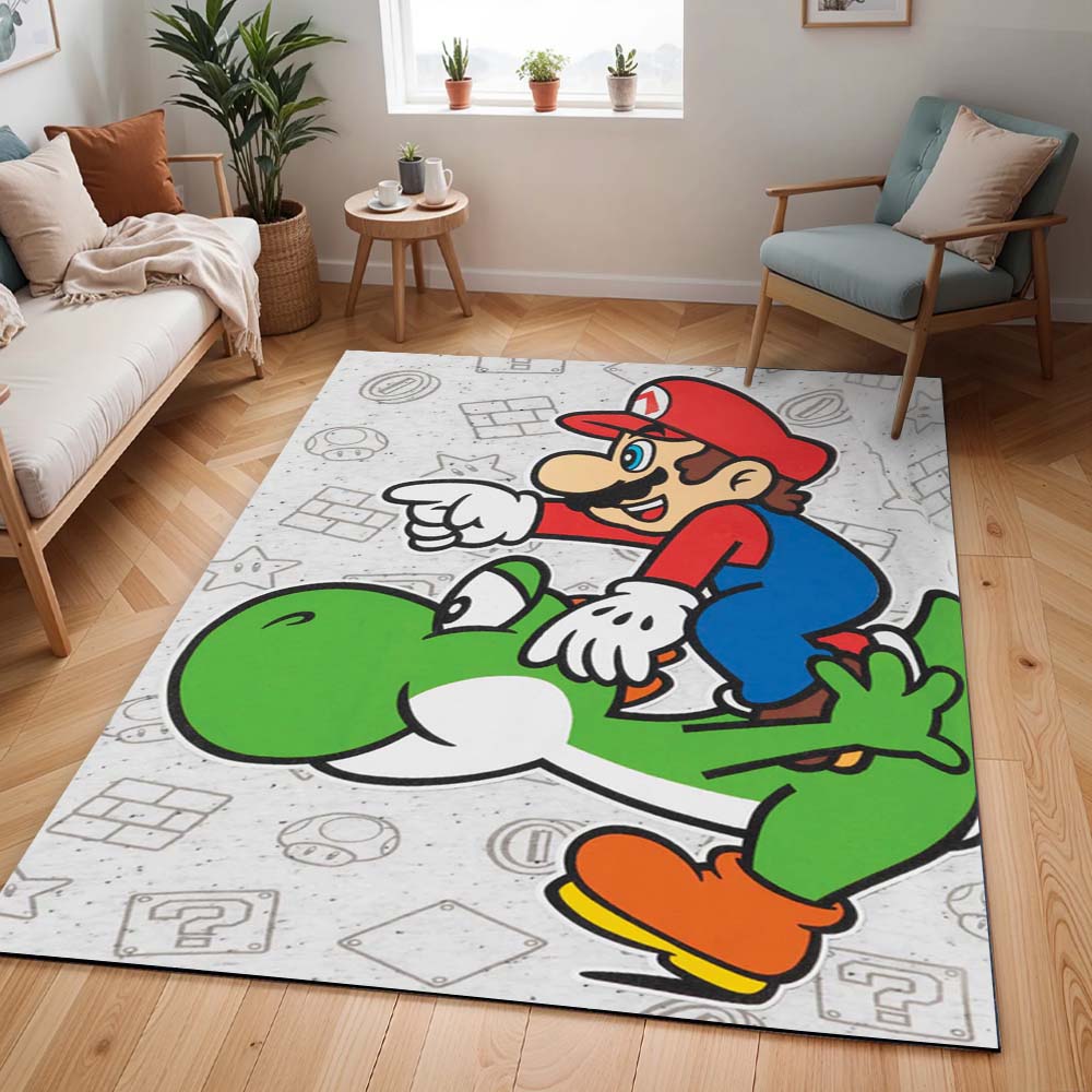 Nintendo Super Mario und Yoshi Teppich