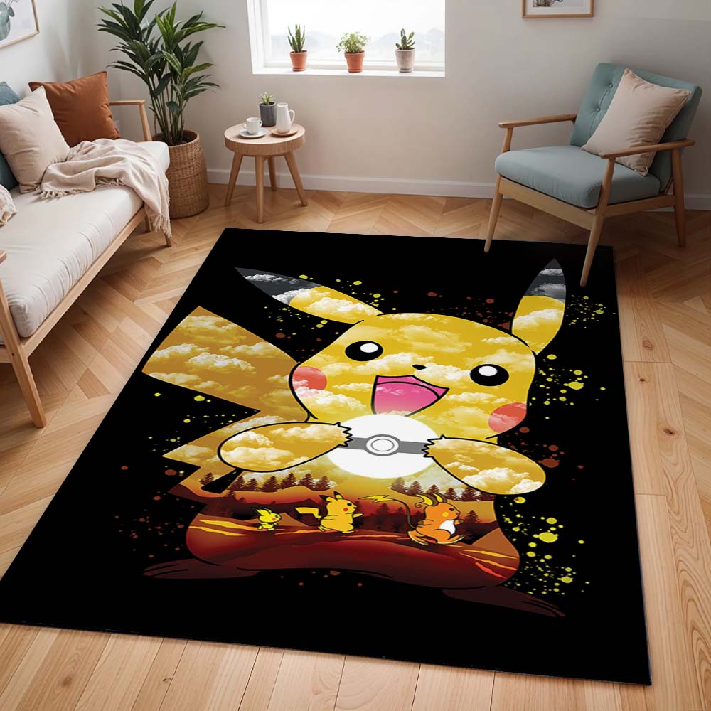 Pikachu Elektro Entwicklung Gemälde Teppich