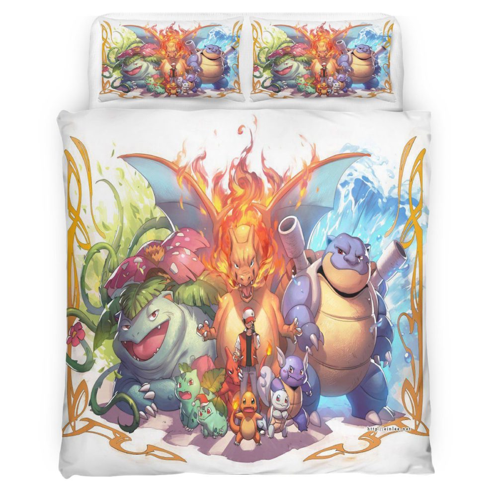 Pokemon 111 Bettwäsche Bettbezug Kissenbezug
