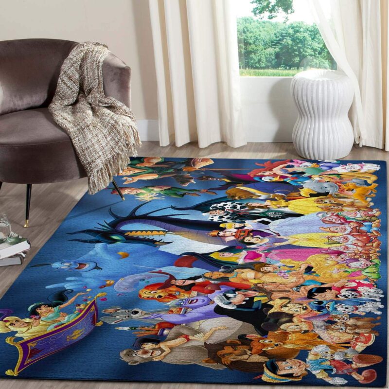 Sammlung Von Disney Figuren Teppich