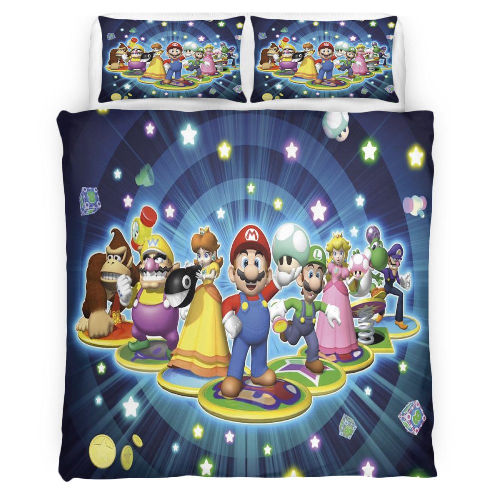 Super Mario 108 Bettwäsche Bettbezug Kissenbezug