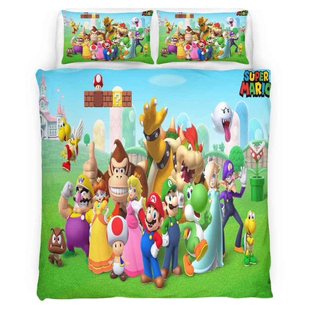 Super Mario 117 Bettwäsche Bettbezug Kissenbezug