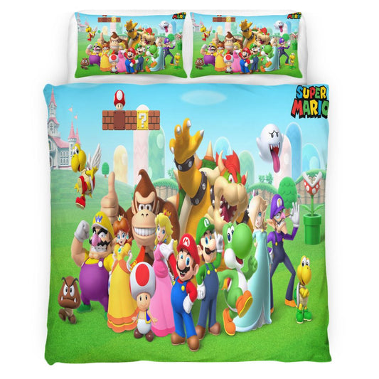 Super Mario 117 Bettwäsche Bettbezug Kissenbezug