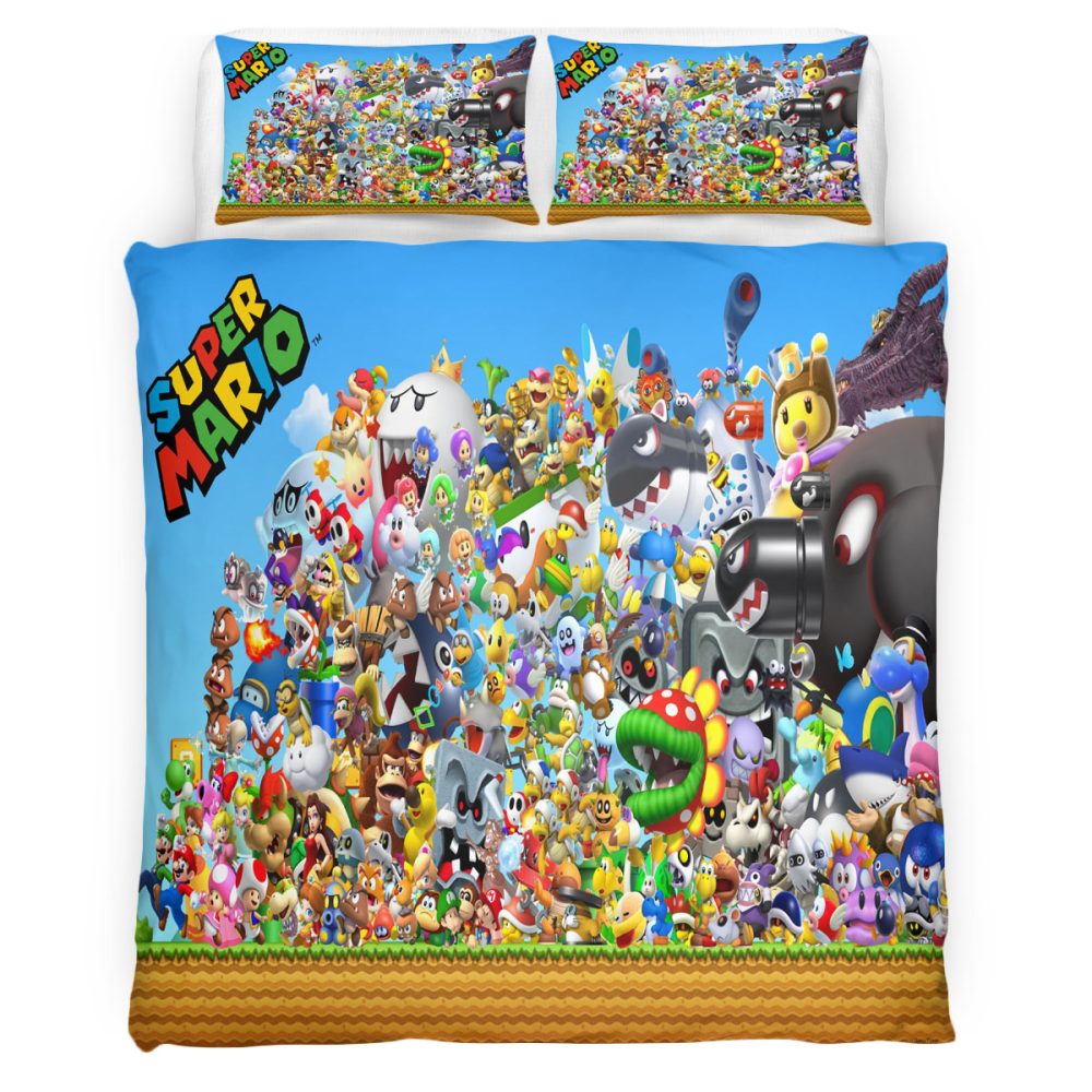 Super Mario 127 Bettwäsche Bettbezug Kissenbezug