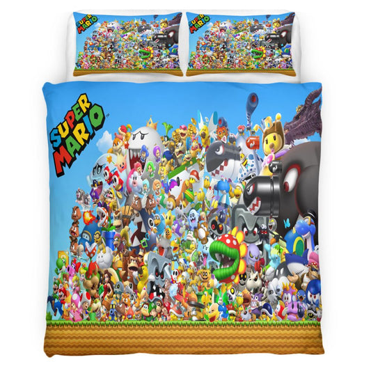 Super Mario 127 Bettwäsche Bettbezug Kissenbezug