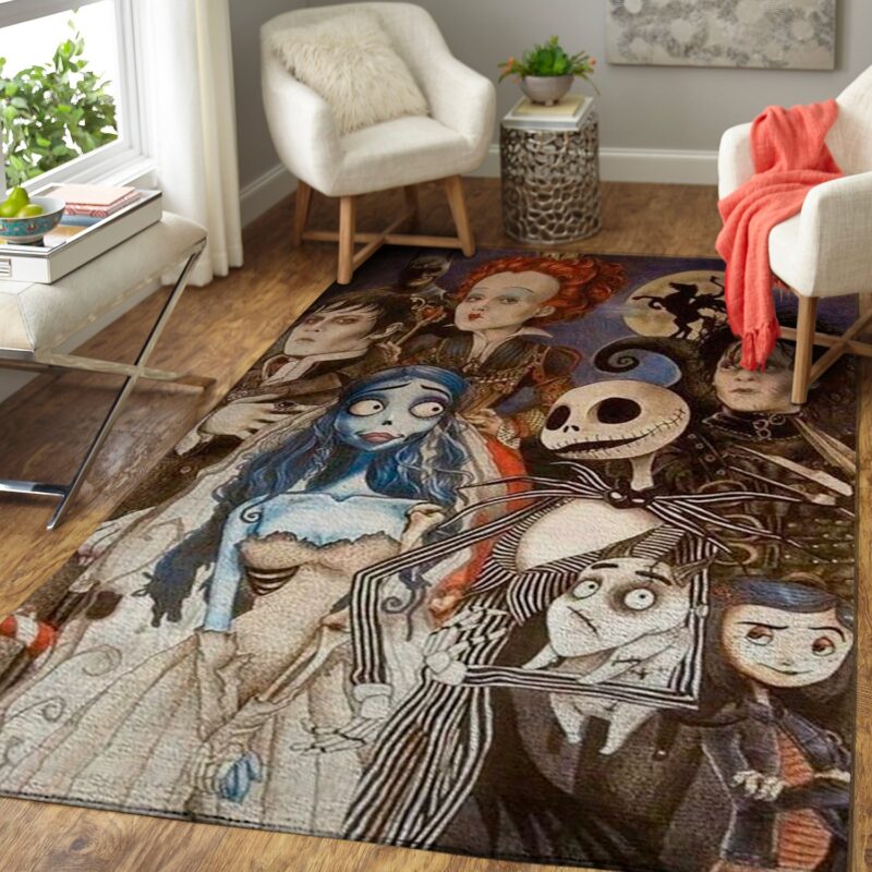 Tim Burton Charaktere Halloween Teppich 1
